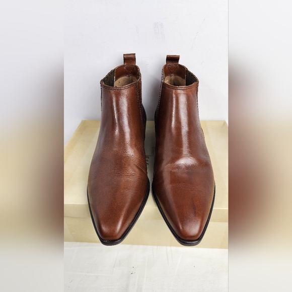 ❤️ NIB NINE WEST WOMEN'S LEATHER N-BRENDA ANKLE BOOTS - BROWN - SIZE 7 M ❤️ - Picture 2 of 12